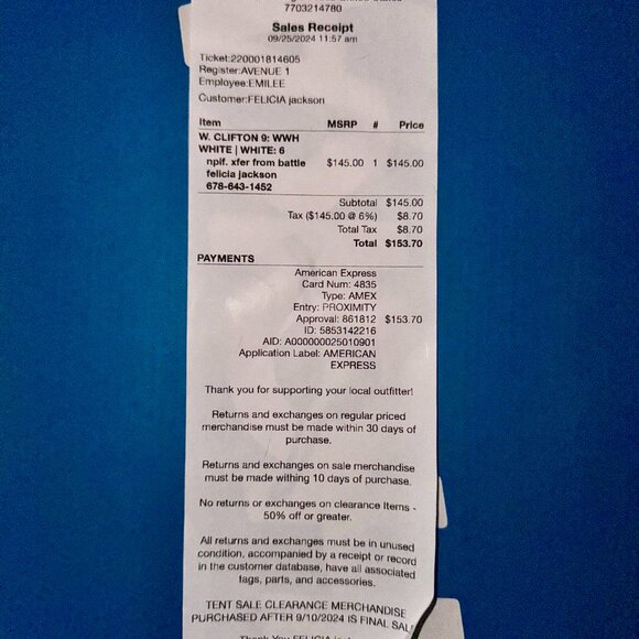 WOMEN HOKA CLIFTON 9 RUNNING SHOES - White Size 6 - Picture 7 of 8